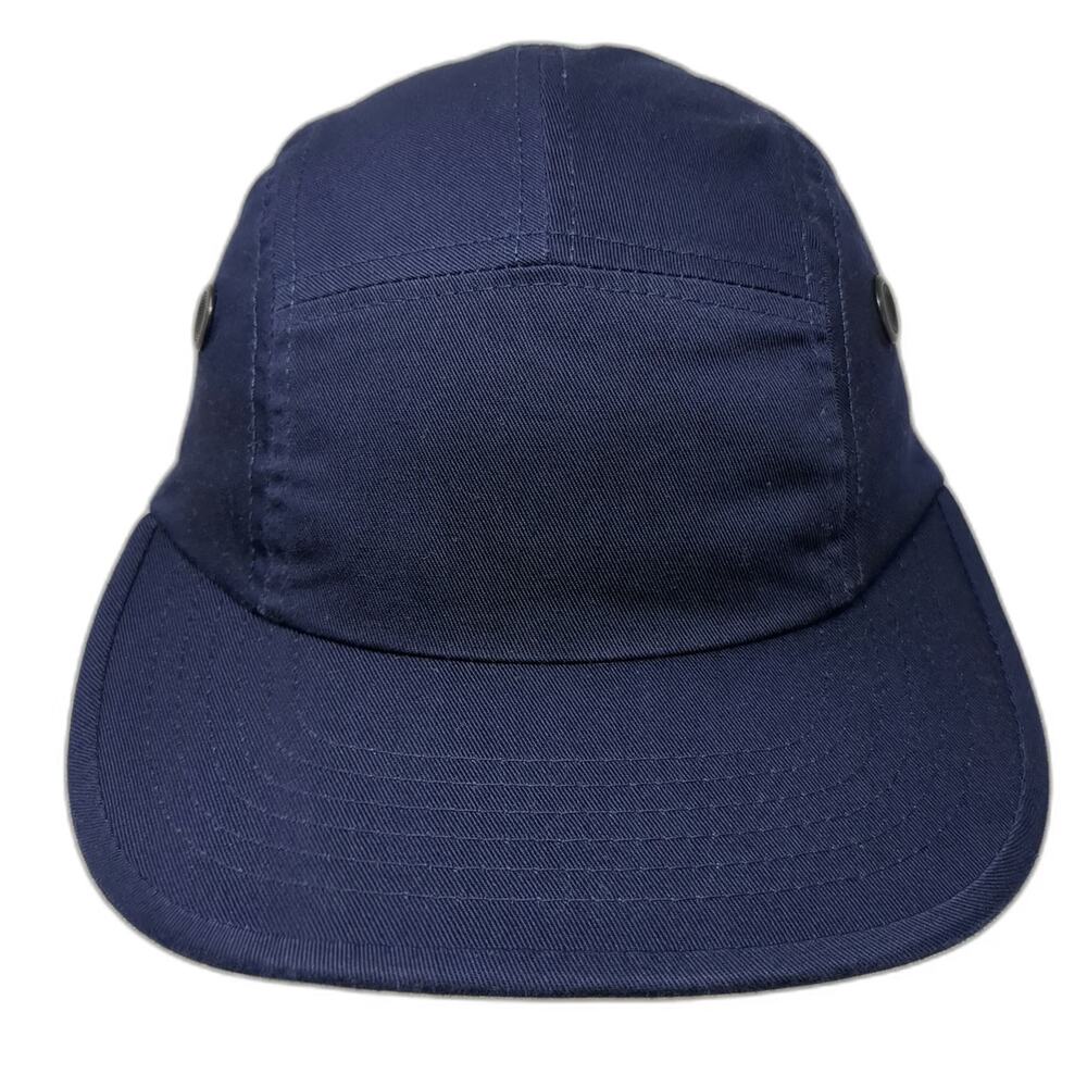 Rothco 5 Panel Hat Blue One Size Adjustable Blank Leather Slideback Mesh Eyelets